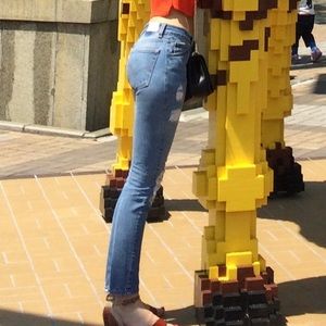 Re/Done Levi’s high-rise ankle crop